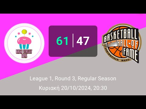 Backstreet Boys 61-47 Naismiths Pioneers - (Round3-League1-20/10/2024)
