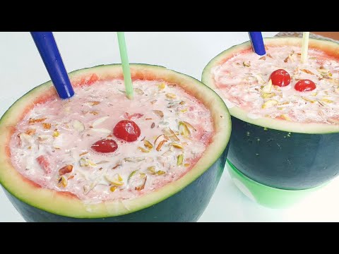 Awesome Watermelon Punch | Mumbai Special Watermelon Cream Punch Recipe