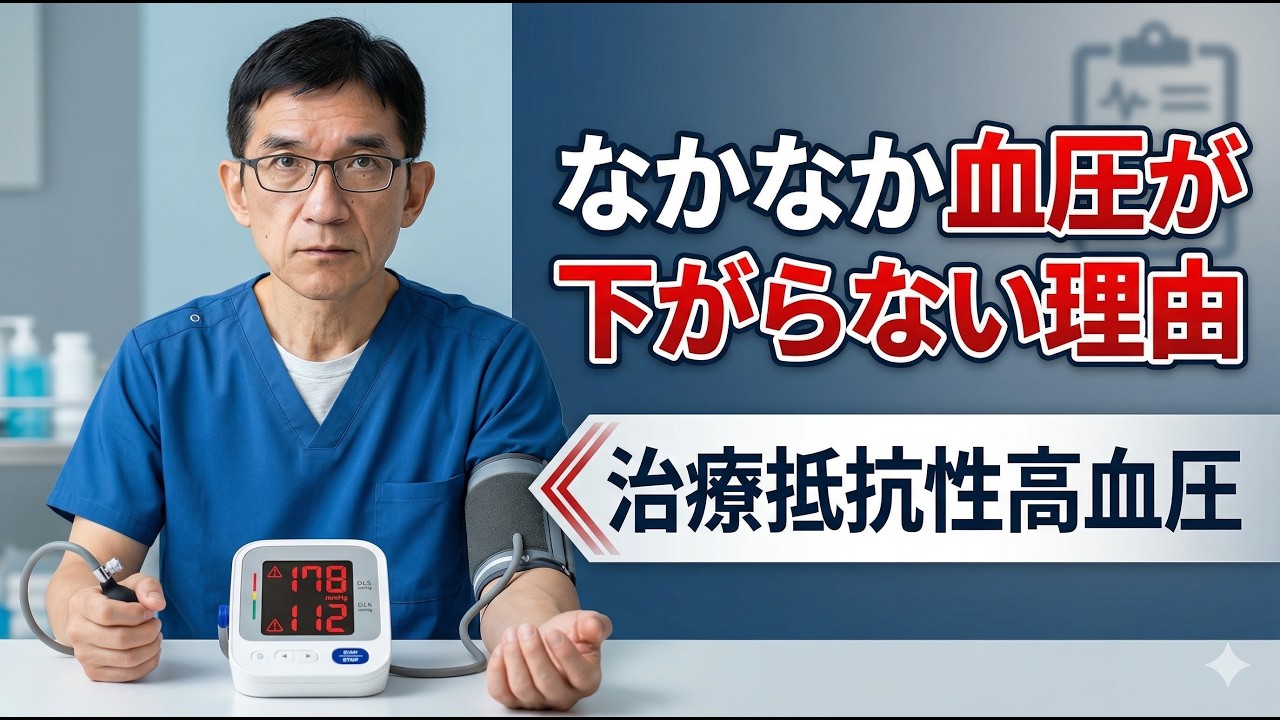 【高血圧】標準的な降圧薬を十分量、３種類以上服用しても血圧がまだ高めの人を「治療抵抗性高血圧」と言うが、「偽の」治療抵抗性高血圧も少なくない！そして治療抵抗性の原因とは？