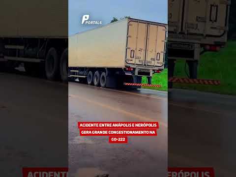 Acidente entre Anápolis e Nerópolis gera grande congestionamento na GO-222