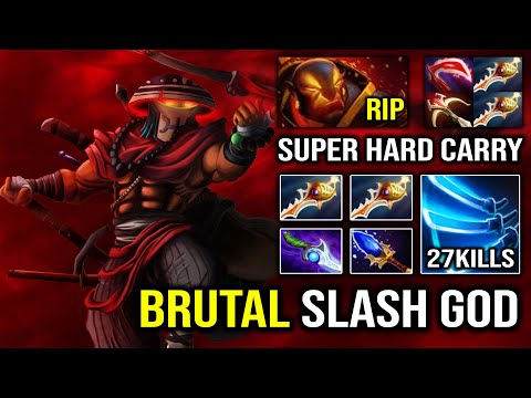 BRUTAL SLASH GOD Super Carry 27Kills Juggernaut Vs Double Rapier Ember with Insane Mana Burn DotA 2