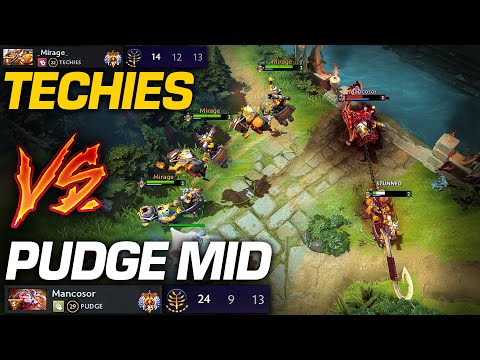 Pudge vs Techies MID | Pudge Official