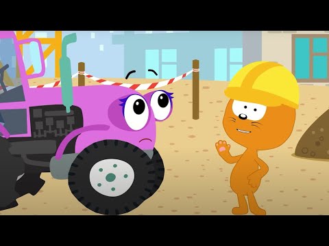 10 тракторов и Дыр-дыр Трактор - Котёнок Котэ 3D - Песенки для детей