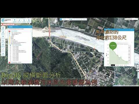 影片預覽畫面 - BigGIS縱橫斷面分析