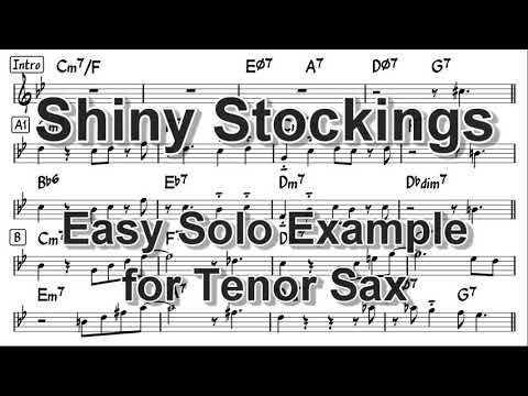 Shiny Stockings - Easy Solo Example for Tenor Sax