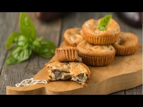 Muffin sofficissime alle melanzane ,Ricetta semplice e veloce