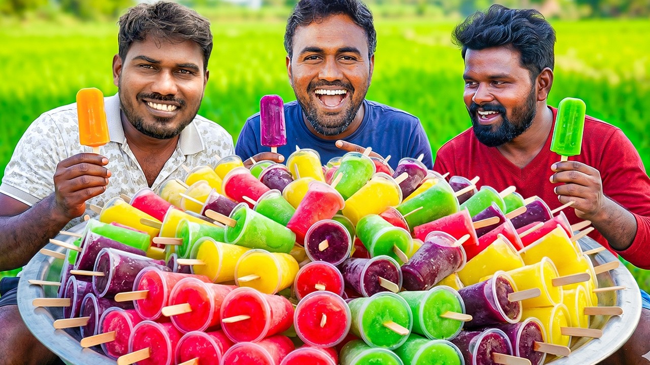 Making 90s Kids Favorite KUCHI ICE! 🍓 6 Real Fruit Popsicles | Mad Brothers