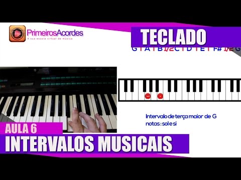 Curso de teclado iniciante - Os intervalos no teclado (Aula 6)