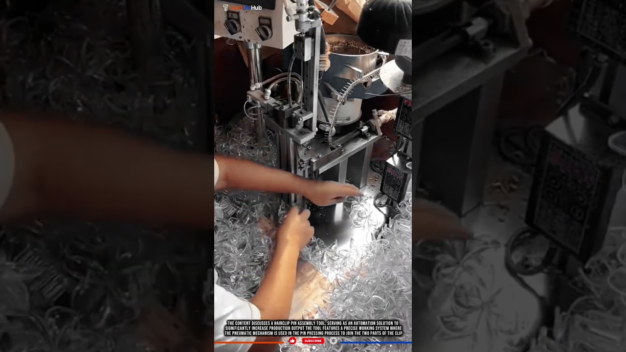 Innovation Hairpin Assembly: Pneumatic Pin Press, Mass Production, High Efficiency #tech