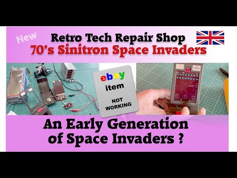 1970's Sintron Ramtex Space Invaders Block Buster Hand Held Game Repair & Play