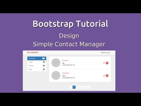 Bootstrap 3 Tutorial - Design Contact Manager Application