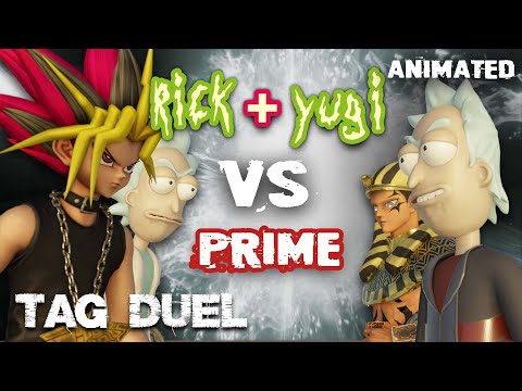 Rick and Yugi TAG DUEL vs Rick PRIME In YuGiOh Rick and Morty