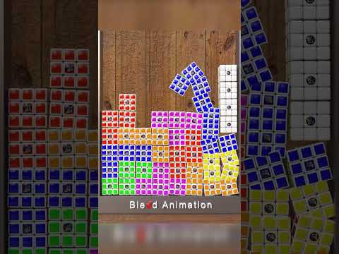 TETRIS RUBIC CUBE V2  #blender #games #tetris #gaming #tetrisgame #softbody #animation #tetrispuzzle