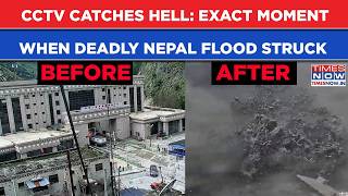 Nepal Flash Flood: Most Terrifying Gyirong Port Horror Caught On CCTV | People Flee For Their Lives