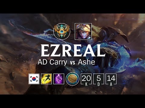 Ezreal ADC vs Ashe - KR Challenger Patch 8.13