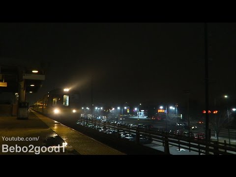 LIRR: 2 Opposite Direction Babylon Trains to NYC at Baldwin, NY RR (M3/M7)