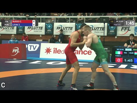 BRONZE GR - 75 kg: Z. LEVAI (HUN) df. C. RUSSO (ITA), 2-0