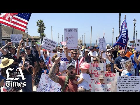 Thousands protest across California over coronavirus restrictions