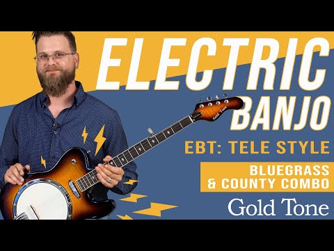 Gold Tone EBT Solid Mahogany Tele Body Flame Maple Top Maple Neck 5-String Electric Banjo image 6