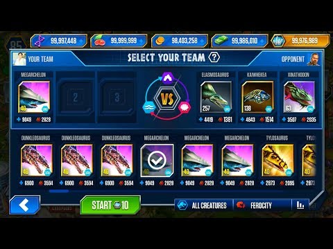 Super warrior Megarchelon defeated 3 opponents in the Vip arena too great - Jurassic World The Game