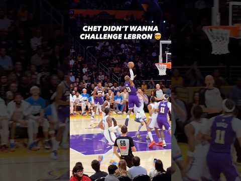 LeBron throws down insane one hand dunk on Chet Holmgren 🤯 #lebronjames #lakers #nba