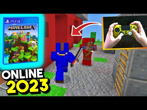 Playing MINECRAFT Online on PS4 in 2023!  (GamePlay Multiplayer Test)