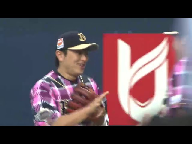 【3回表】バファローズ・縞田 華麗なグラブトス!! 2016/8/19 Bs-E