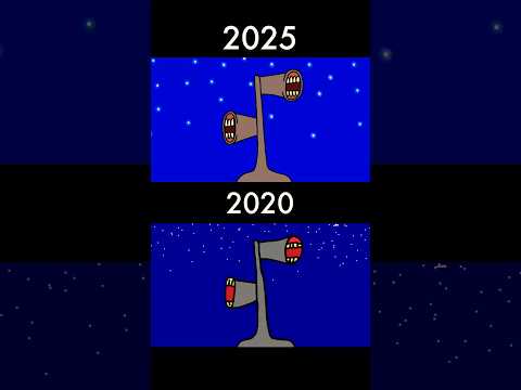 Which year is better!? #sirenhead #cartooncat #trevorhenderson #animation #greenlightcreations #yt