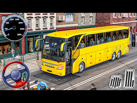 Euro Bus Simulator - Real Coach Bus Driving in City - Android GamePlay