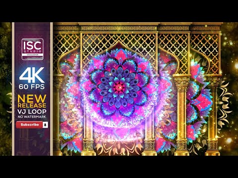 4K VIDEO LOOP MANDALA WITH TUNNEL LUXURY ANIMATION #loop #mandala #animation