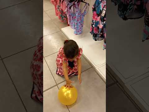 Azraa playing with her ball