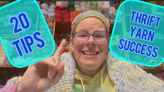 20 tips to Thrift Yarn successfully! #thriftshopping #yarnshopping #yarnlovers #thrifting101 #thrift