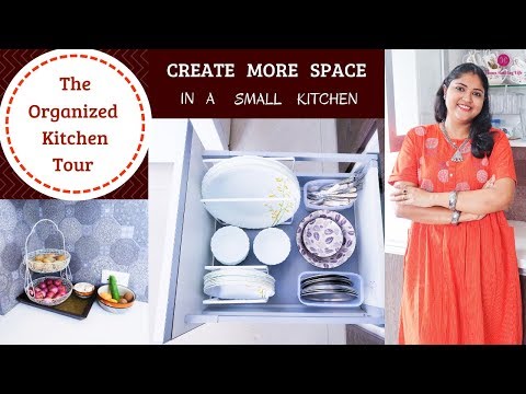 Organized Kitchen Cabinets & Drawers / How To Organize Indian Kitchen / Indian Kitchen Tour