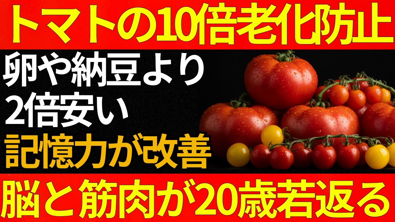 【医師解説】 トマトより10倍以上の老化予防効果を持ち、脳の機能を20倍高める最強食品トップ10