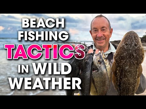 Beach Fishing in WILD weather - BASIC Tactics to Improve Your Catch ✅
