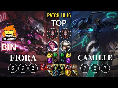 SN Bin Fiora vs Camille Top - KR Patch 10.16