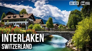 Interlaken, Explore The Alpine Beauty 🇨🇭 Switzerland [8K HDR] Walking Tour