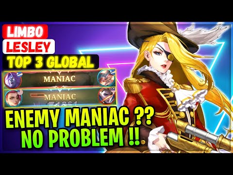 Enemy Maniac No Problem!! Strong Meta Marksman [ Top 3 Global Lesley ] Limbo - Mobile Legends Build