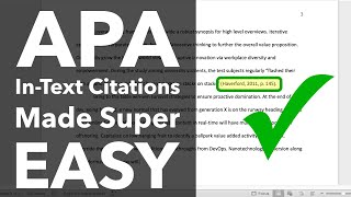 APA In-Text Citation EASY Tutorial (7th Edition)