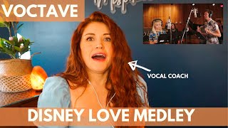 VOCTAVE I Disney Love Medley I Vocal coach reacts!