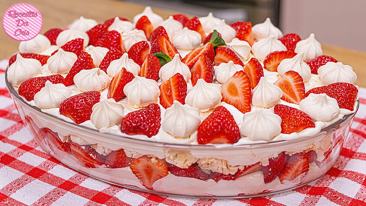 MERENGUE DE NINHO COM MORANGO E SUSPIROS | ESPECIAL DE NATAL E ANO NOVO!! RECEITAS DA CRIS