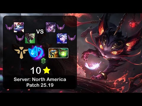 Yuumi Support + Twitch vs Syndra + Ashe - NA Master - Patch 25.19