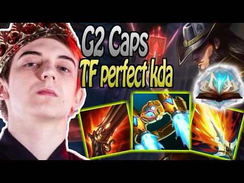 CAPS MAKES A PERFECT KDA AGAINST CHALLENGER PLAYERS WITH TF - G2 Caps plays Twisted Fate mid (S11)