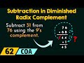 Subtraction In Diminished Radix Complement