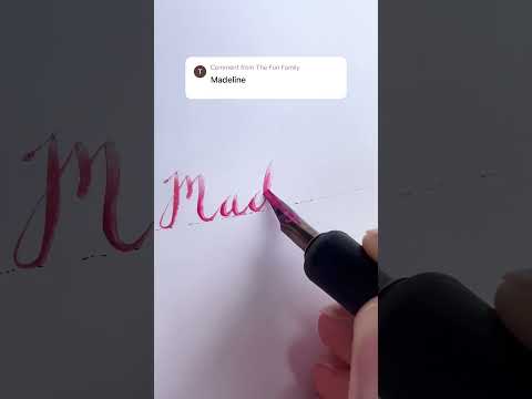 Calligraphy Writing  - Name Madeline #madeline #shorts #lettering