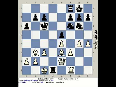Steinitz, William vs Mason, James | Hastings Chess 1895, England