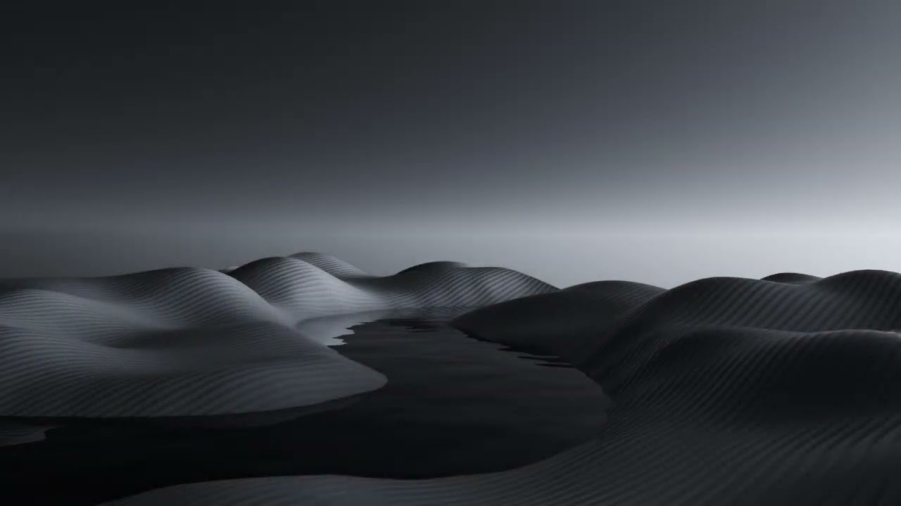 Tranquil Full Moon Landscape Animation 3D Model