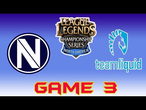 [NA LCS Summer 2017 W7D1] TL vs NV game 3 Highlights | Team Liquid vs EnvyUs