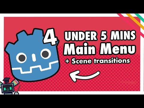 Godot 4 Main menu tutorial in UNDER 5 MINUTES ( + Screen Transitions! )