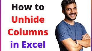 How to Unhide Columns in Excel (shortcut)